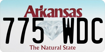 AR license plate 775WDC