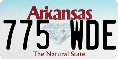 AR license plate 775WDE