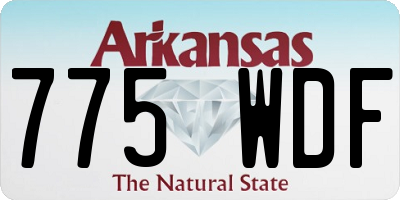 AR license plate 775WDF