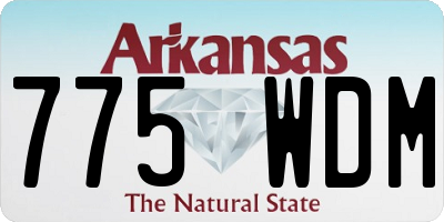 AR license plate 775WDM