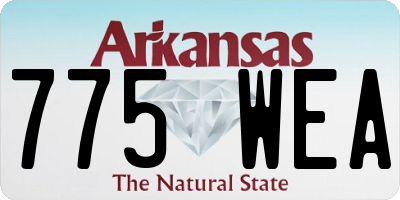 AR license plate 775WEA