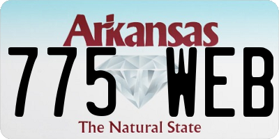 AR license plate 775WEB