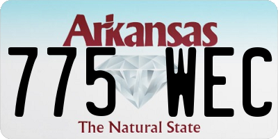 AR license plate 775WEC