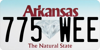 AR license plate 775WEE
