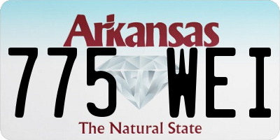 AR license plate 775WEI