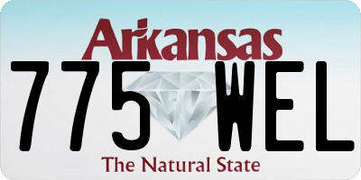 AR license plate 775WEL