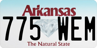 AR license plate 775WEM
