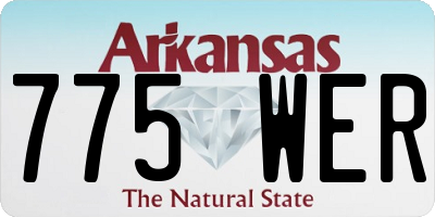 AR license plate 775WER