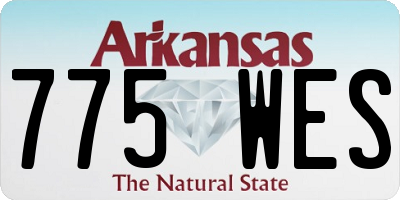 AR license plate 775WES