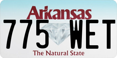 AR license plate 775WET