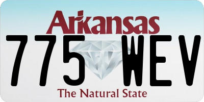 AR license plate 775WEV
