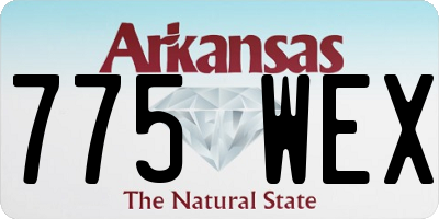 AR license plate 775WEX