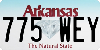 AR license plate 775WEY