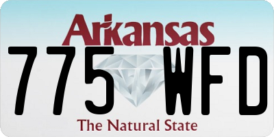 AR license plate 775WFD