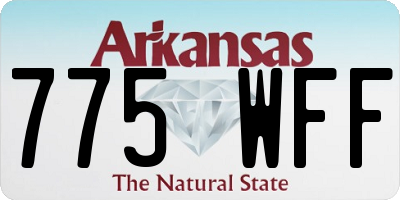 AR license plate 775WFF