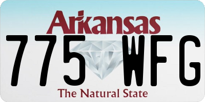 AR license plate 775WFG