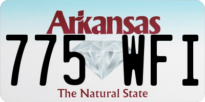 AR license plate 775WFI