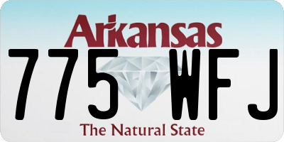 AR license plate 775WFJ