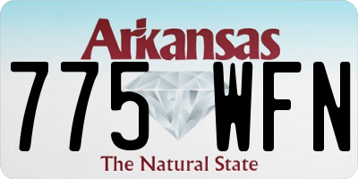 AR license plate 775WFN