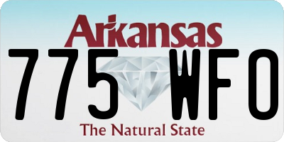 AR license plate 775WFO