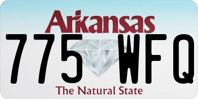 AR license plate 775WFQ