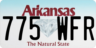 AR license plate 775WFR
