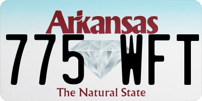 AR license plate 775WFT