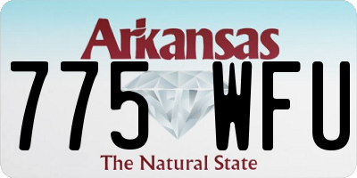 AR license plate 775WFU