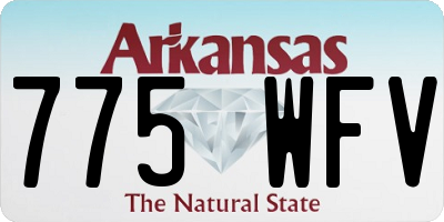 AR license plate 775WFV