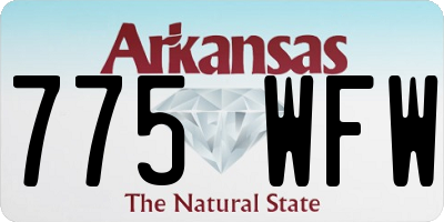 AR license plate 775WFW