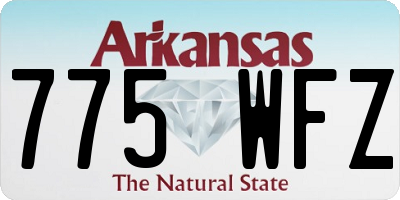 AR license plate 775WFZ
