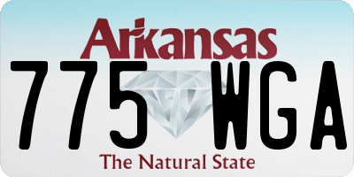 AR license plate 775WGA