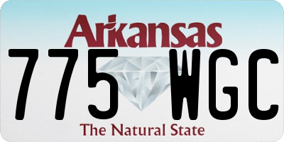 AR license plate 775WGC