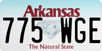 AR license plate 775WGE