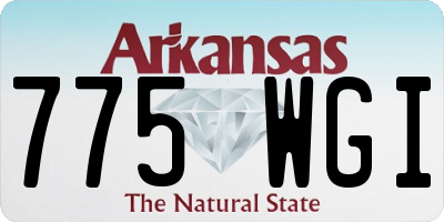 AR license plate 775WGI