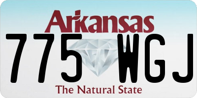 AR license plate 775WGJ