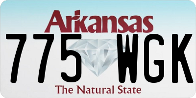 AR license plate 775WGK