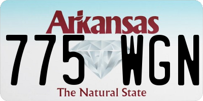 AR license plate 775WGN