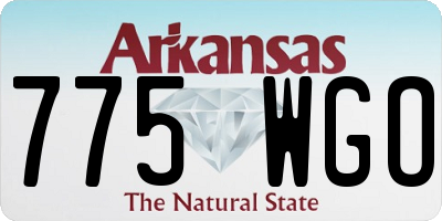 AR license plate 775WGO