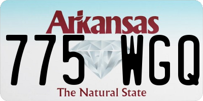 AR license plate 775WGQ