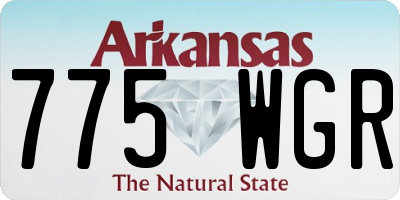 AR license plate 775WGR