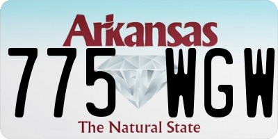 AR license plate 775WGW
