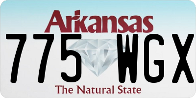 AR license plate 775WGX