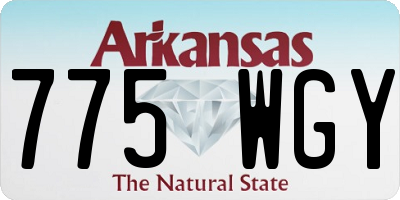 AR license plate 775WGY
