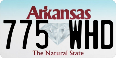 AR license plate 775WHD