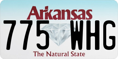 AR license plate 775WHG