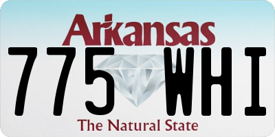 AR license plate 775WHI