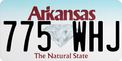AR license plate 775WHJ
