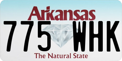 AR license plate 775WHK