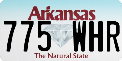 AR license plate 775WHR